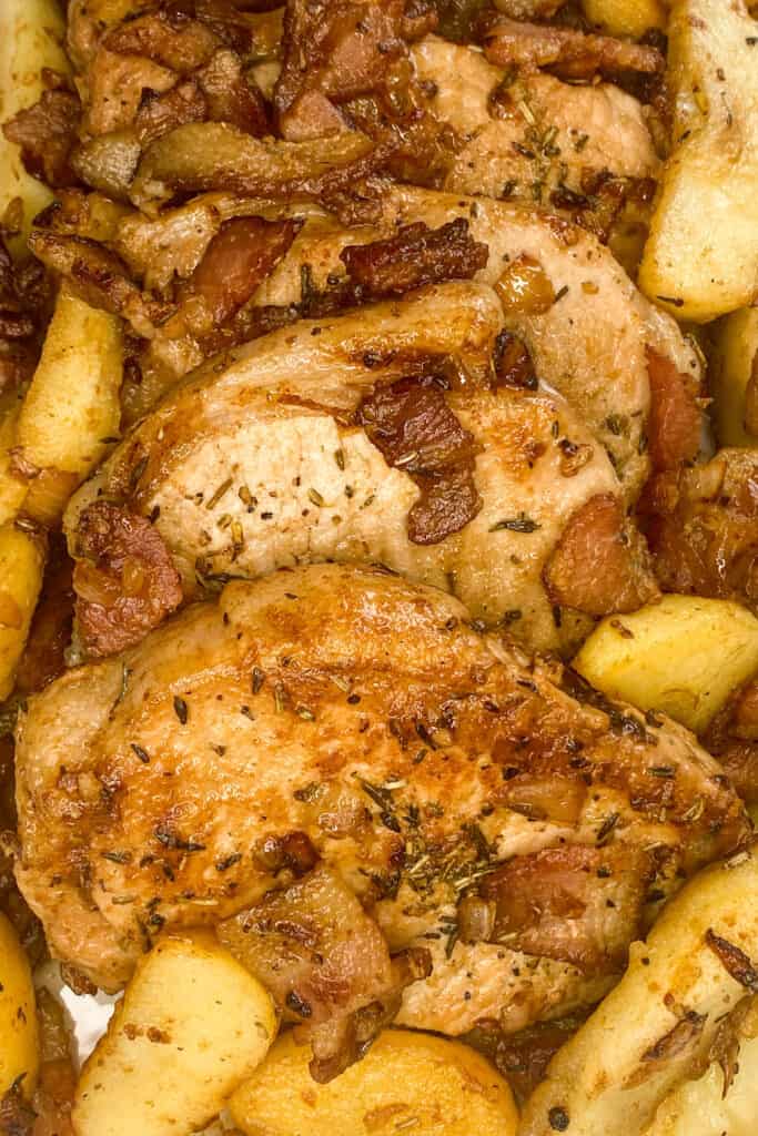 pork chops bacon and apples recipe