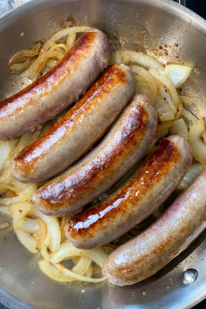 beer brats on stove