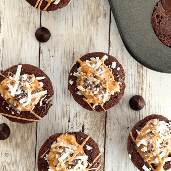 Super Seed Peanut Butter Brownie Bites That is Way Too Addicting